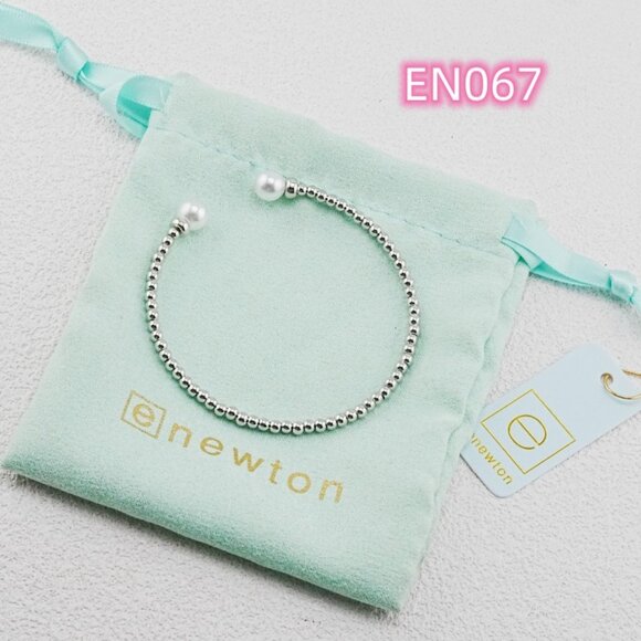 Enewton Platinum Bead & Pearl Bangle